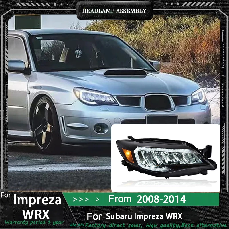 

Car led HeadLamp for Subaru WRX LED Headlight 2008-2014 Headlights Impreza DRL Turn Signal High Beam Angel Eye Projector Lens