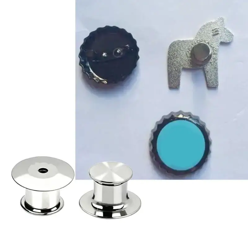 P9FE-Brosche-Rückseiten-Ersatz aus silberfarbenem Metall für Pin-Herstellungsaufgaben – Detail 4