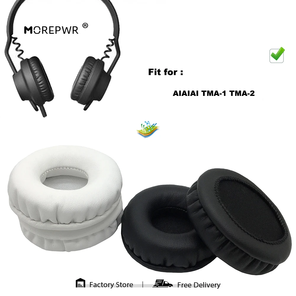 Morepwr New Upgrade Replacement Ear Pads for AIAIAI TMA-1 TMA-2 Headset Parts Leather Cushion Velvet Earmuff Sleeve Cover