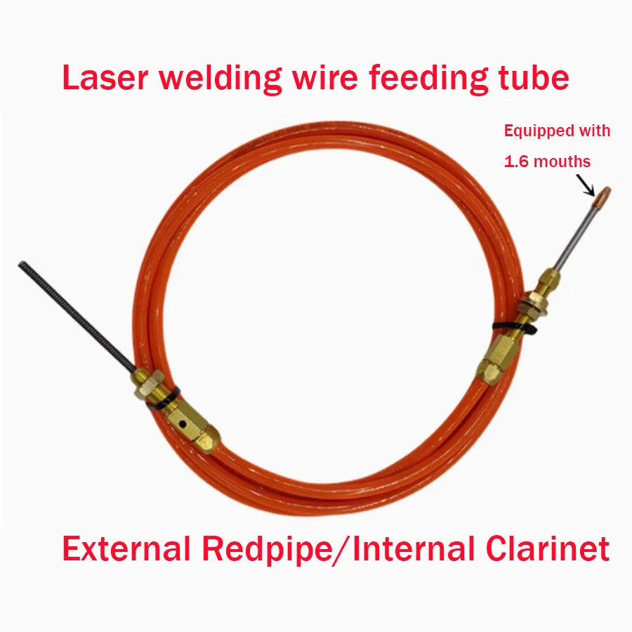 

Ручная лазерная сварочная трубка для подачи алюминиевой графеновой проволоки, пружинная алюминиевая сварочная проволока, направляющая трубка для проволоки 0,8/1,6/2,0