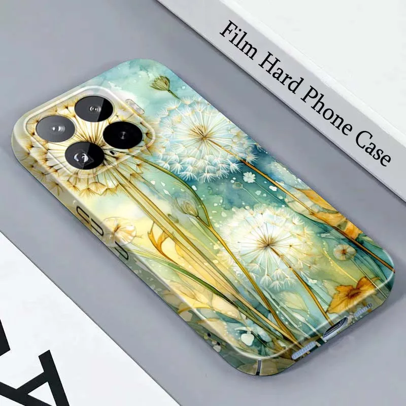 Capa de Telefone Rígida com Estampa de Dente-de-leão em Aquarela para Honor Play Magic 8 7 6 X9d X9c X9 X8b X8A X8 500 200 X50 X60 Lite GT Pro