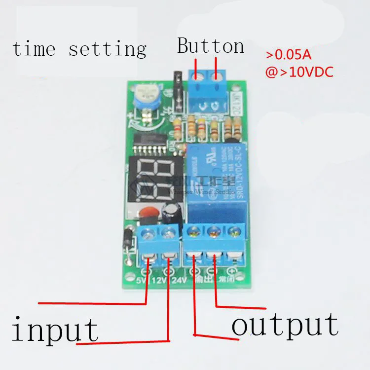 12V Turn Off 30 Min Na Voeding Timer Relais Trigger Vertraging Relais Met Display Vertraging Relais 30 Mini timer Vertraging Relais