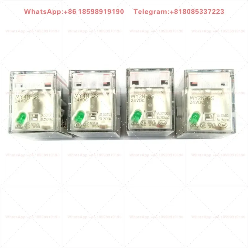10PCS Intermediate relay MY2N-J MY4N-J MY2N-GS MY4N-GS LY2N-J LY4N-J 24V/DC with base