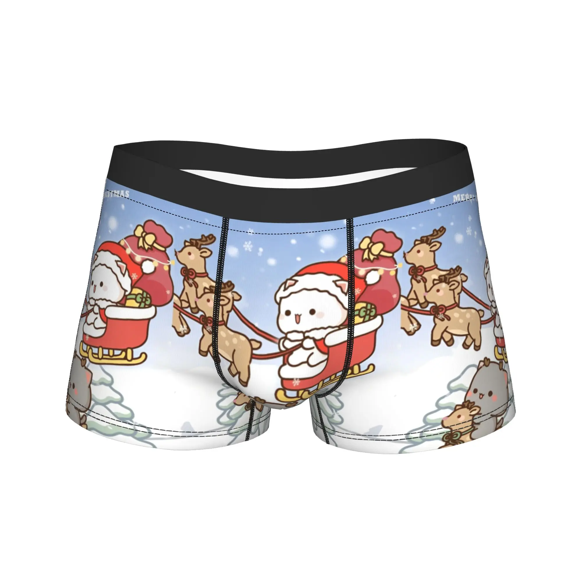 

Мужские классические трусы-боксеры Bubu and Dudu на Рождество, горячая распродажа, большие размеры, на заказ