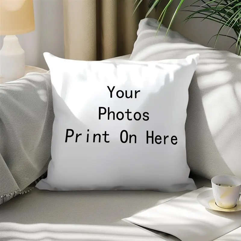 DIY Customized Throw Pillow Custom Cushion Cover Home Decorative Square Wedding Pets Baby Picture Print Pillowcase Gift