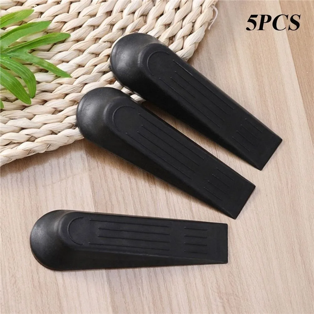 5pcs Set Plastic Door Stop Stoppers Durable Non-Slip Base Heavy Duty Door Stopper Compact Size Buffers Door Block Wedge
