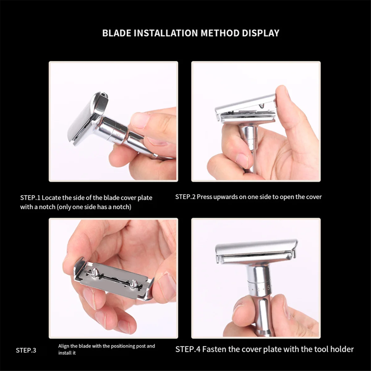 

Men's Safety Razor Straight Razor for Men Adjustable Close Shaving Classic Double Edge Razor Blades Knife Shaving Set