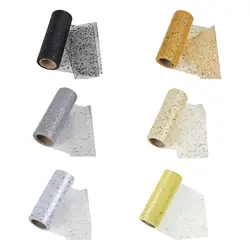 Glitter Tulle 10 Yards Durable Stylish Tulle Ribbon for DIY Crafts Bouquet Wrapping Valentines Day Wedding Decor Summer Skirts