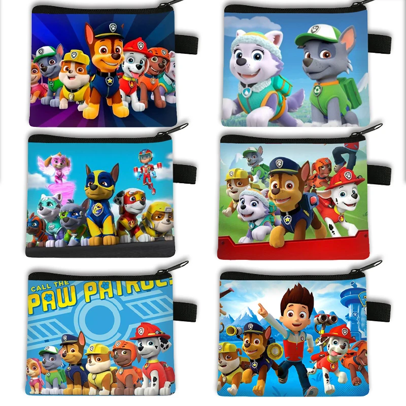 Paw Patrol Coin Purse for Children Anime Cartoon Mini Pouch Boys Girls Keys Card Storage Cute Wallet Portable Fashion Clutch Bag