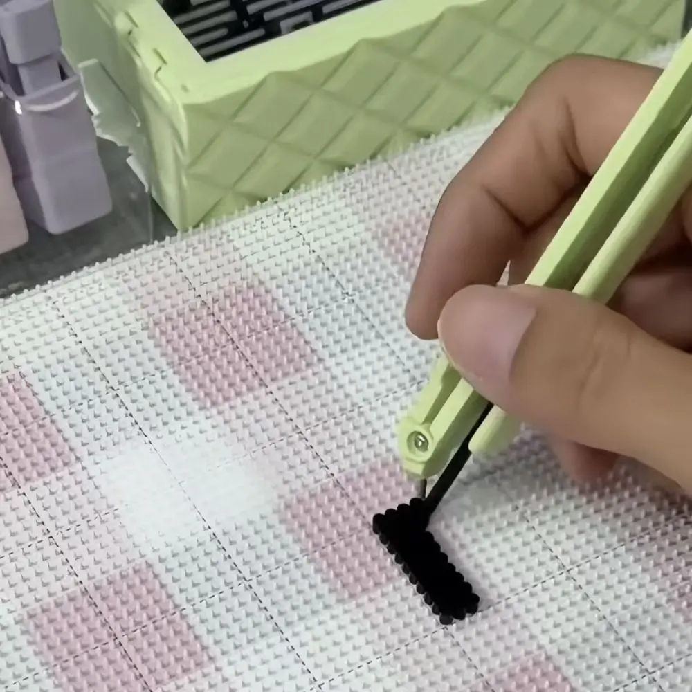 2-in-1-Perlenstift mit Druckmechanismus, handlich, effizienter Perlen-Platzierstift, komfortabler Griff, zeitsparender automatischer Perlenspender