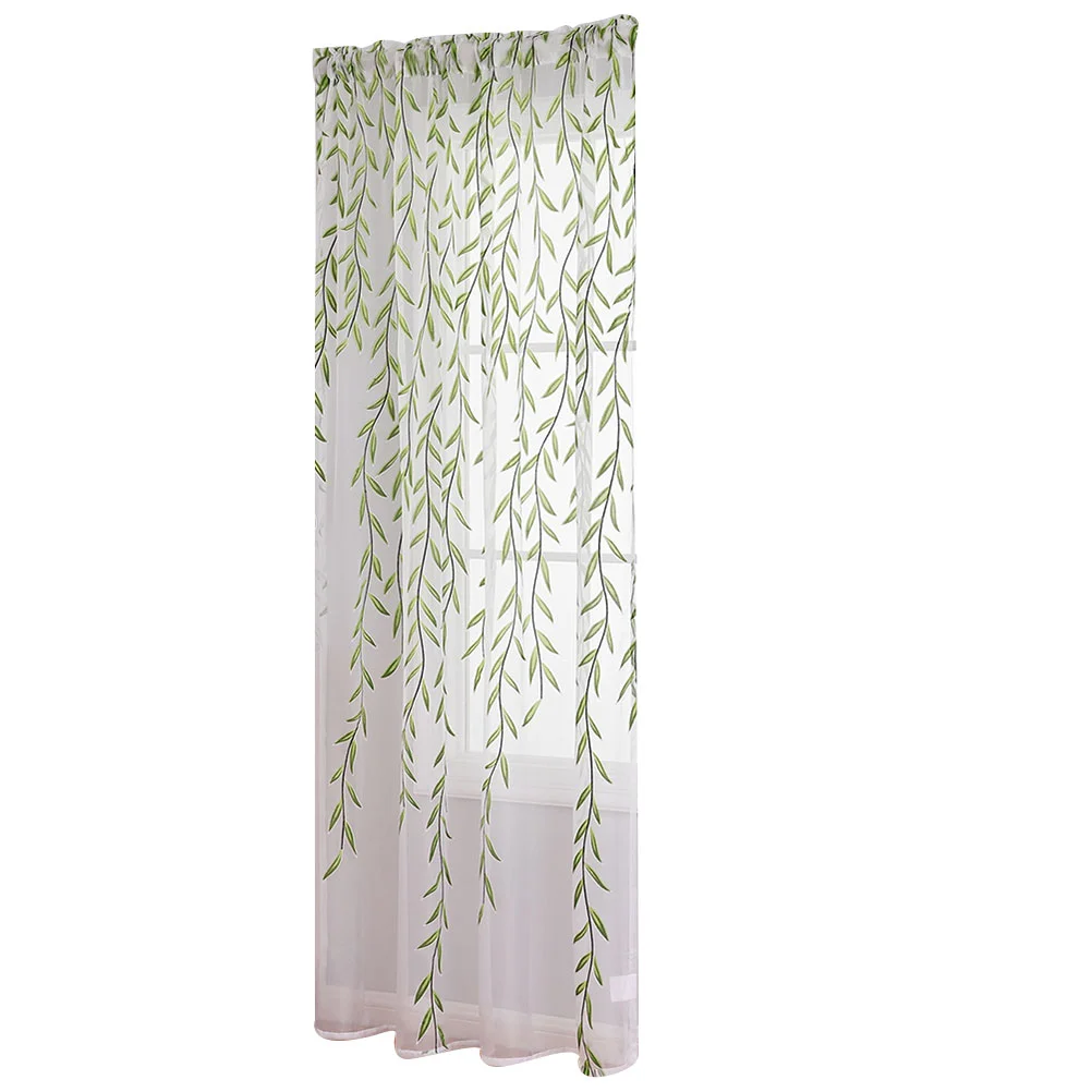 Willow Gauze Curtains Semi Sheer Farmhouse Pastoral Tulle Decor Window Drape Bedroom Grace Finished Product