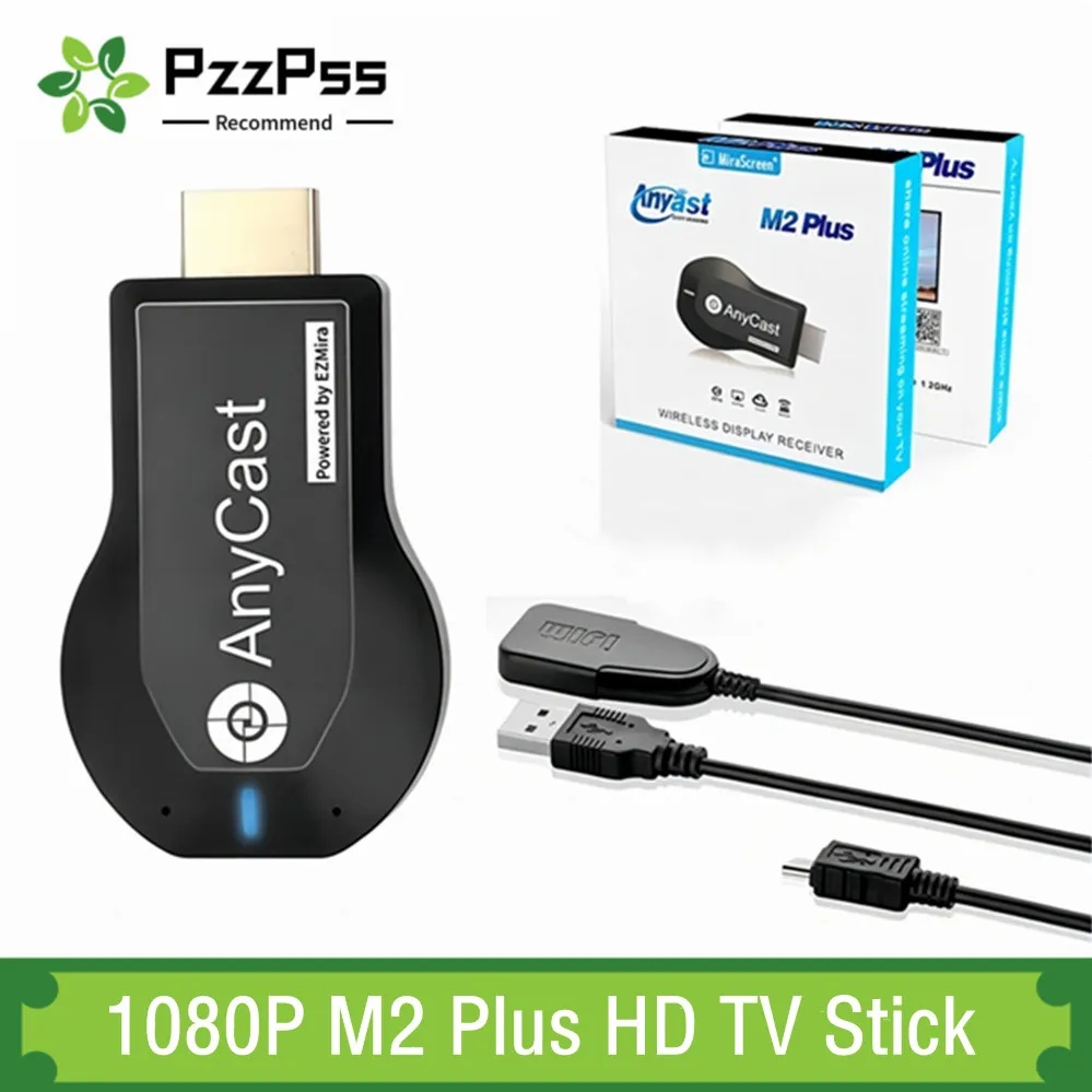 1080P M2 Plus Zgodny z HDMI TV Stick Wyświetlacz WIFI Odbiornik klucza telewizyjnego Anycast DLNA Udostępnij ekran dla IOS Android Miracast Airplay