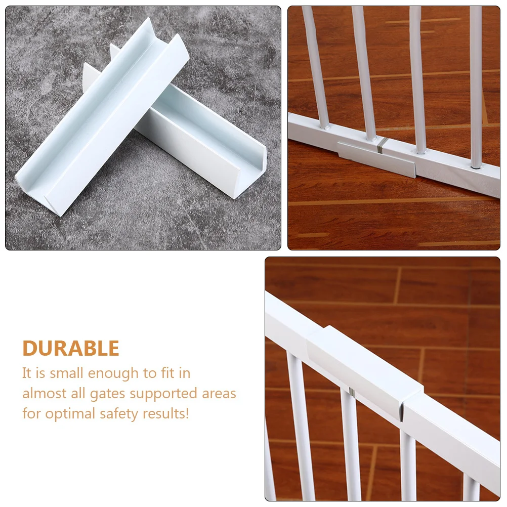 

6pcs Safety Door Reinforcement Slot Durable PVC Baby Fence Fittings Pet Gate Supplies Groove Long Use Easy Install Baby Safety