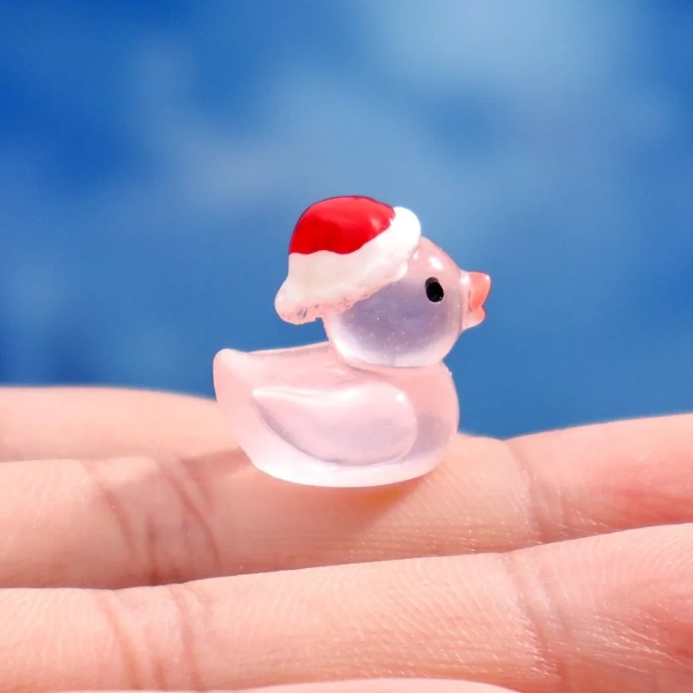 10/60 Stück Leuchtende Weihnachts-Miniatur-Enten mit Weihnachtsmannmützen, Aquarium-Deko, DIY-Bastelset für Weihnachtsfeiern und Partys – Detail 17