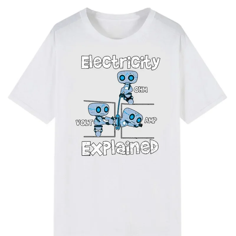 Ohmsches Gesetz Ohm Elektronik-T-Shirt Neuheit Elektroingenieur Lustiges Grafik-T-Shirt Damen Klassische Streetwear Ropa Hombre Bequeme Oberteile – Detail 6