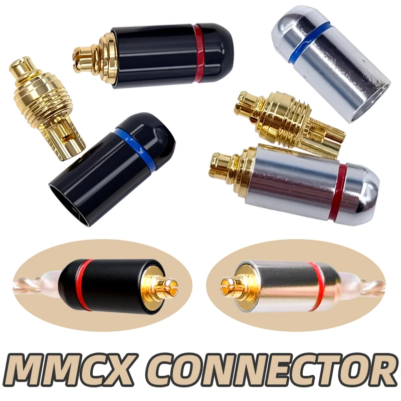 

2 шт. разъемы MMCX для наушников UE900 SE535 SE215 W10 W20 W30, черные/серебристые