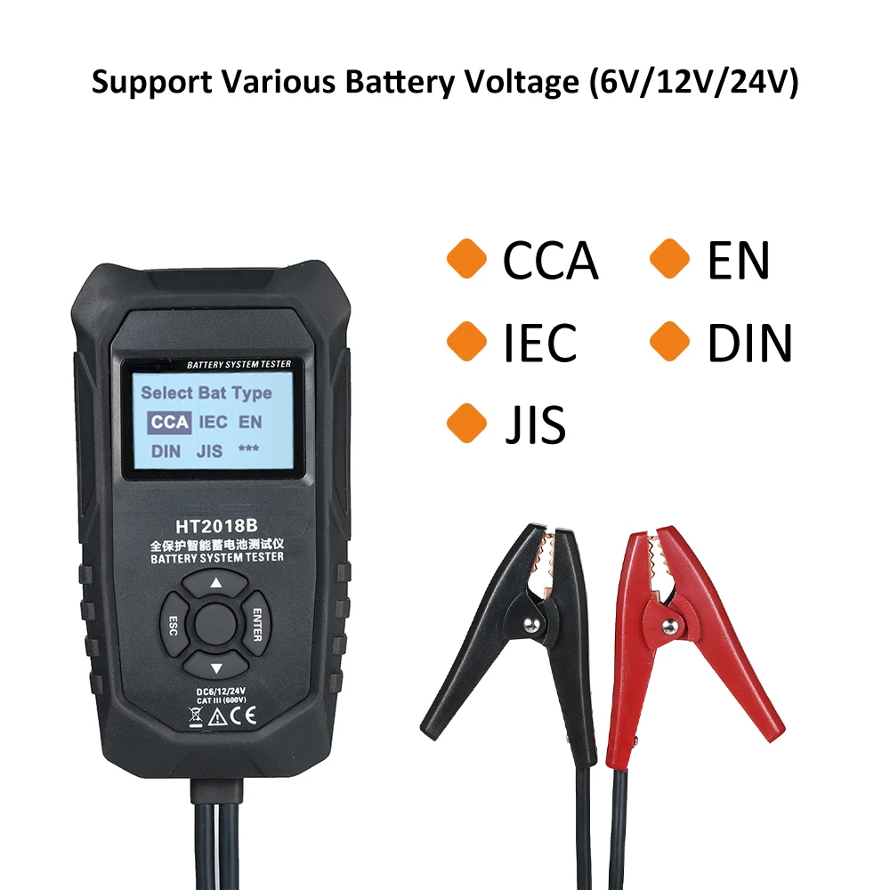 Digital Support 6V 12V 24V LCD Car Battery Analyzer Automotive Vehicle Diagnostic Tester Tool