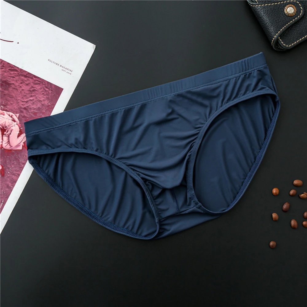 Men Underpants Men Briefs Low-Waist Panties Pouch Seamless See-through Sexy Trousers U Convex Underpants Brand New