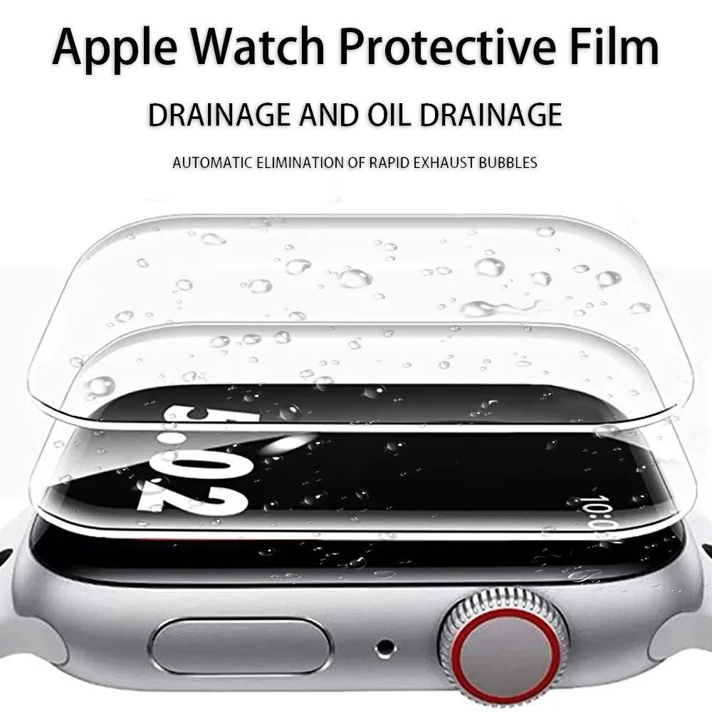 Screen Protector Clear Full Protective Film for Apple Watch 9 8 7 6 SE 5 4 45MM 41MM 40MM 44MM Not Glass for iWatch 8 Ultra 49MM