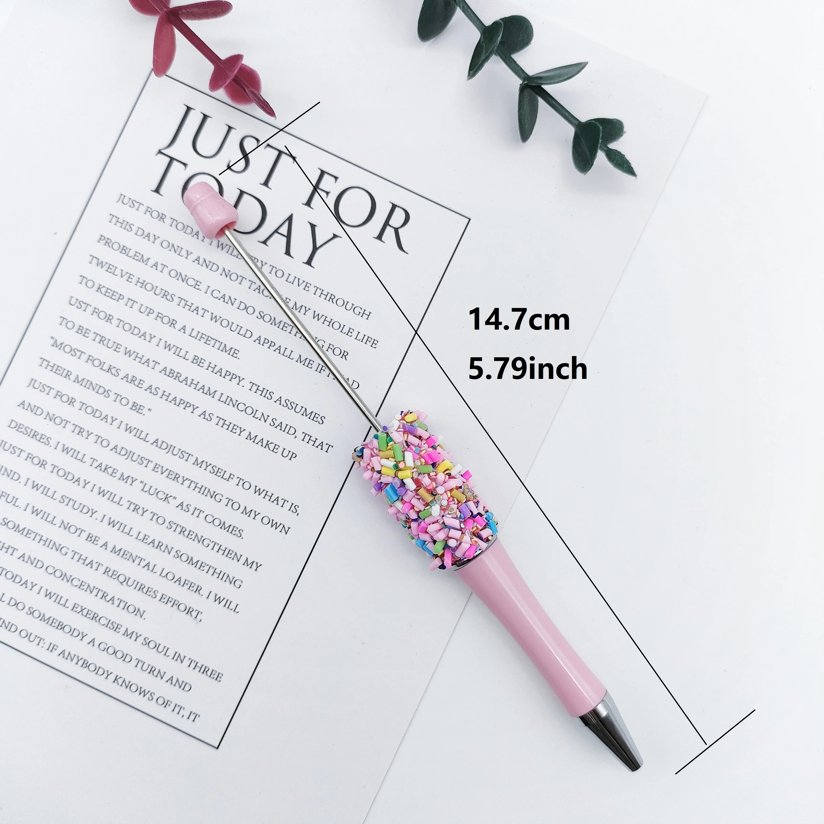 3pcs Candy Party Themed DIY Ballpoint Pens, Assorted Colors with 15 Closure - Perfect for Bead Creations