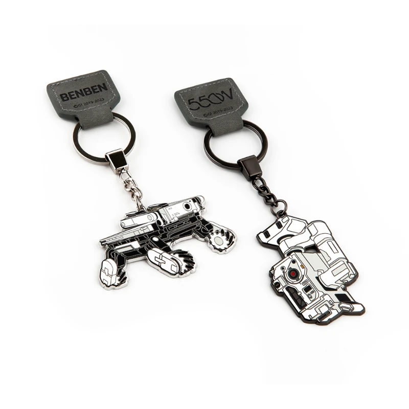 Stupid Dog Robot Moss Metal Keychains Purse Accessories Pendant