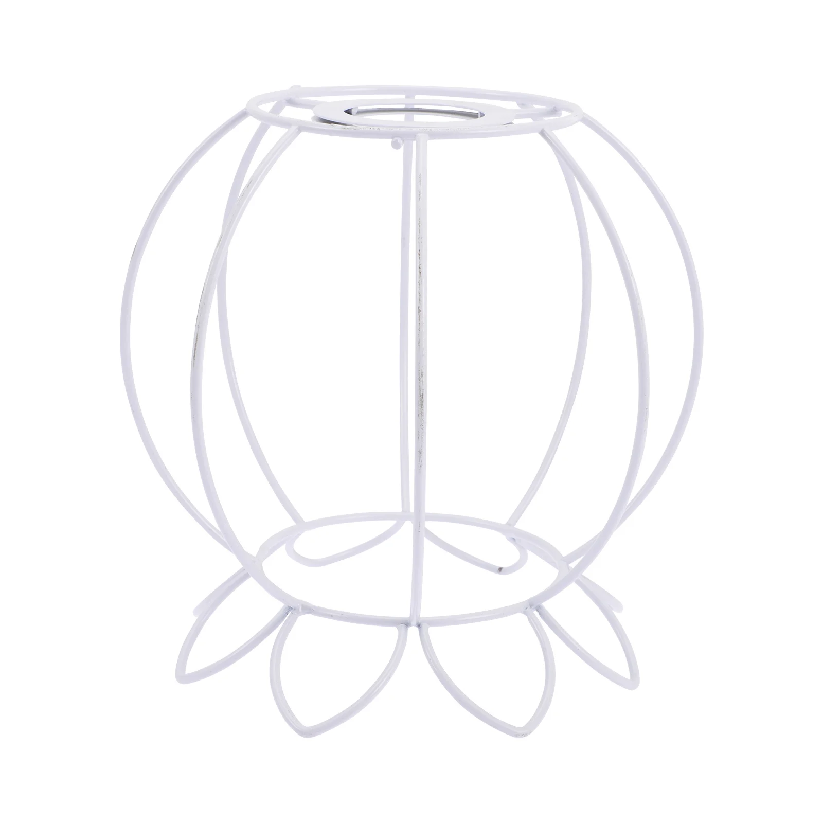 

Woven Lamp Shade Frame Iron Diy Ring Lamp Shade For Pendant Light Vintage Metal Support Chandelier Cage Guard Lighting Accessory