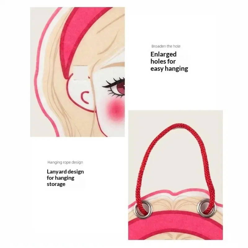 Wandhängender Brillenhalter aus Filz mit Haarklammerhalterung, Cartoon-Design, platzsparend, Kawaii-Brillenregal für das Badezimmer – Detail 3