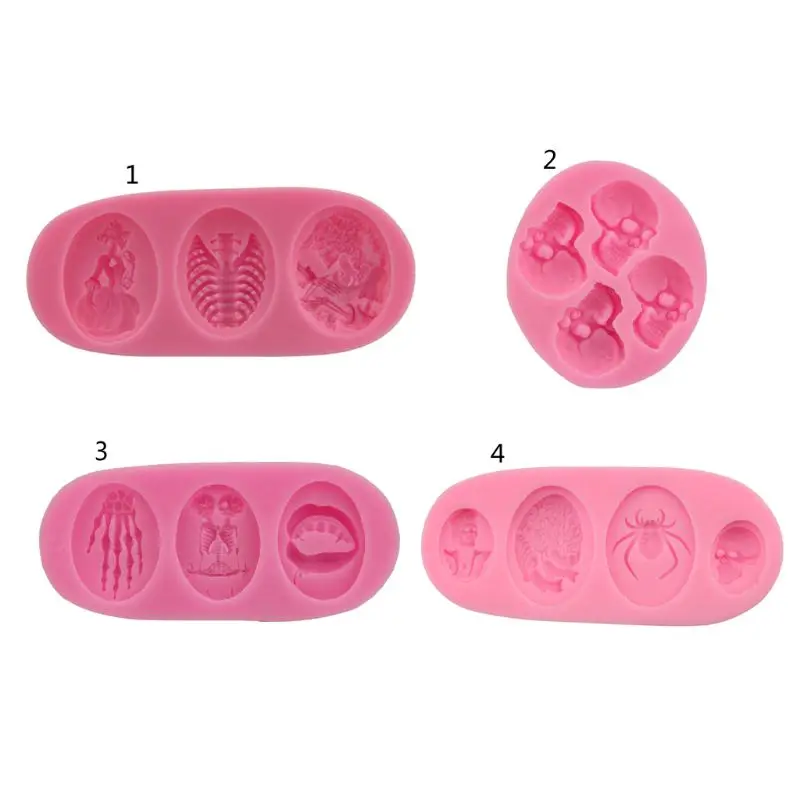 Halloween Resin Silicone Mold Skeleton Epoxy Casting Mold Skull Girl Molds