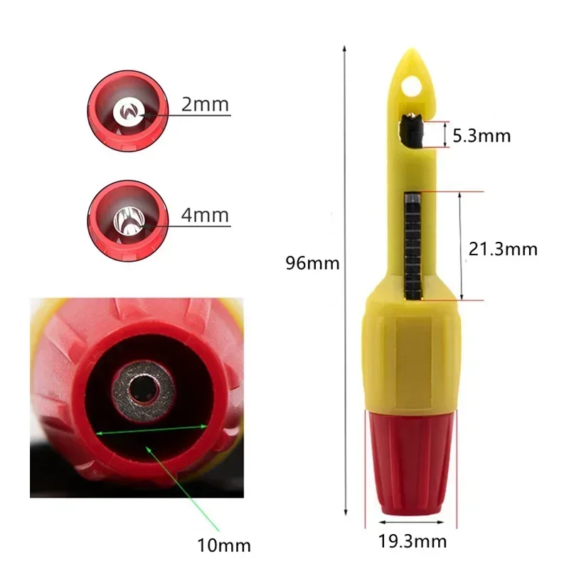2PCS Insulation Wire Piercing Puncture Probe Test Hook Clip with 2mm/4mm Socket Automotive Car Repair