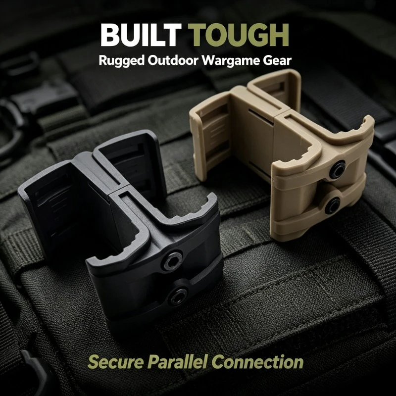 Magazine Parallel Link Coupler Unit, Universal Double‑Mag Clip for Outdoor Shooting Practical Demands