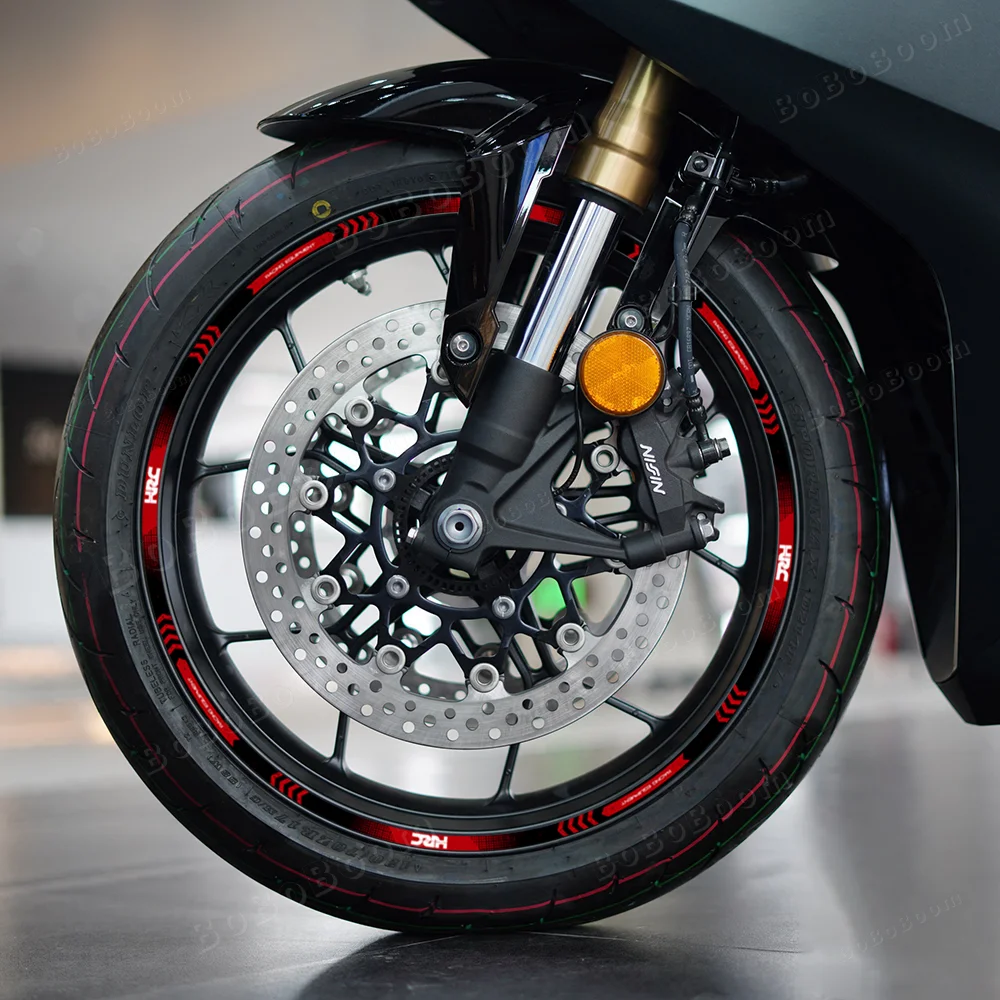 Reflective Motorcycle Wheel Sticker Racing Rim HRC Decal Stripe“17\'\' For hrc CBR 1100RR 600RR 400 125 650 500R 250R CB650F