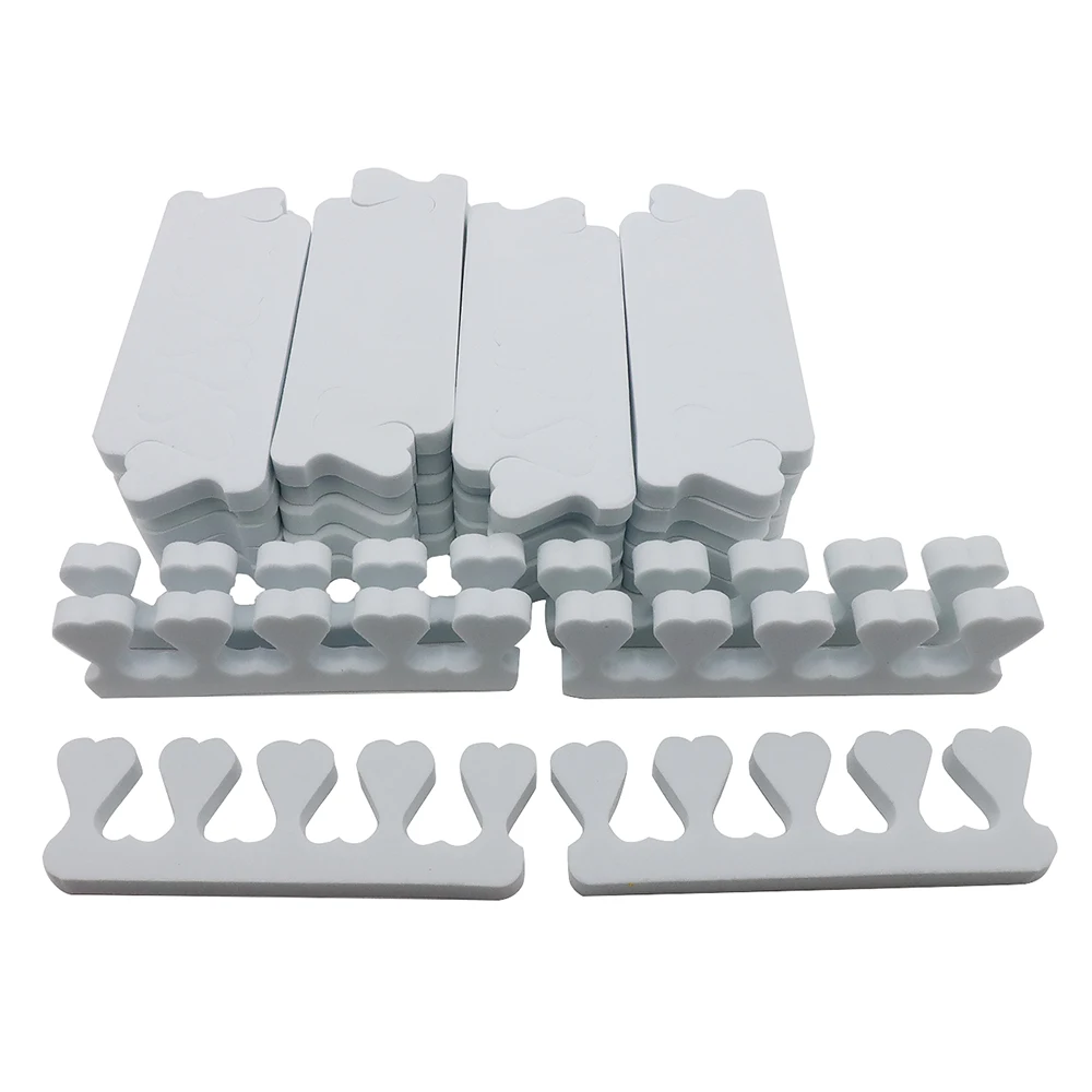 

200Pcs Nail Supplies Toe Separator Pedicure Tools Hallux Valgus Corrector Foot Fingers Separators Nail Art Beauty Accessories