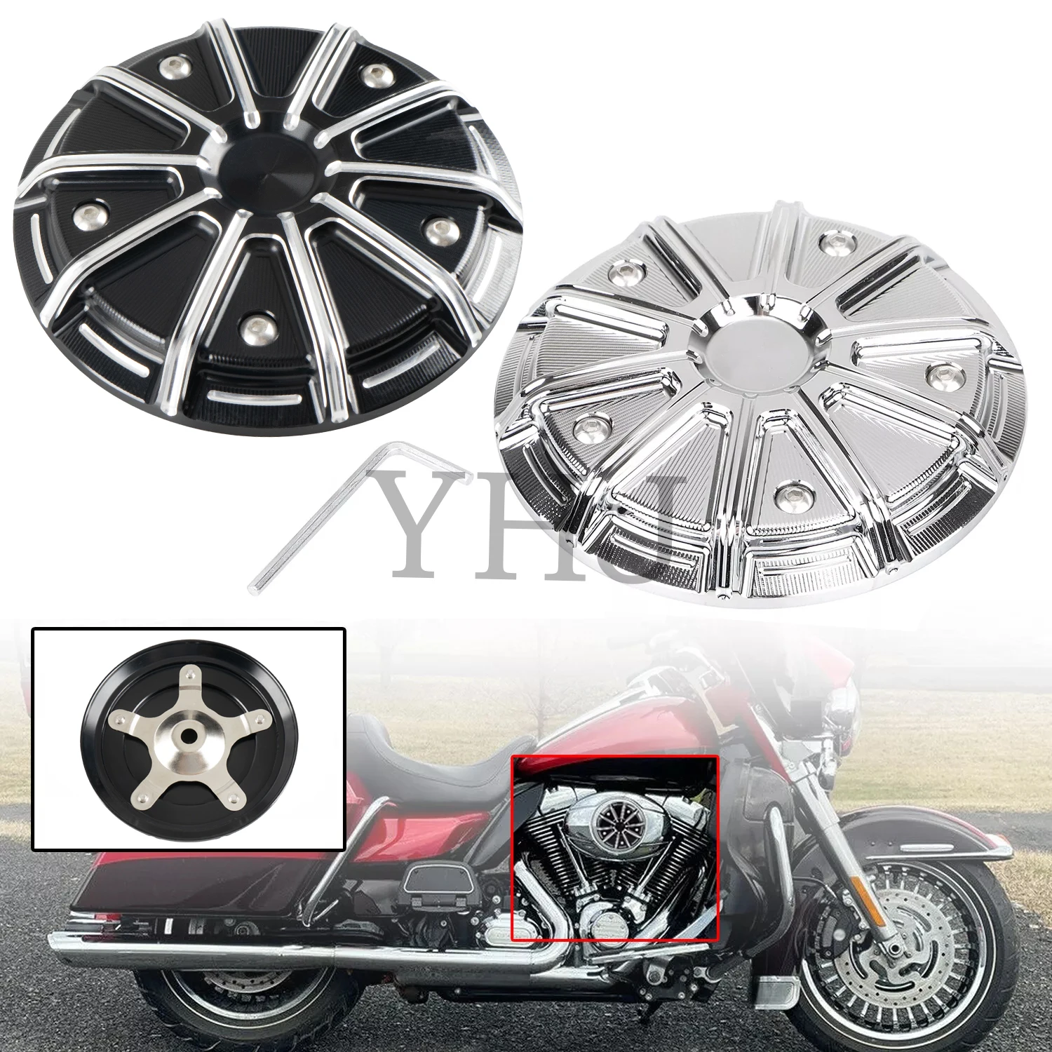 

Motorcycle Air Cleaner Insert Cover For Harley Electra Street Road Glide King Dyna Low Rider FXDL Softail Standard FXST Fat boy