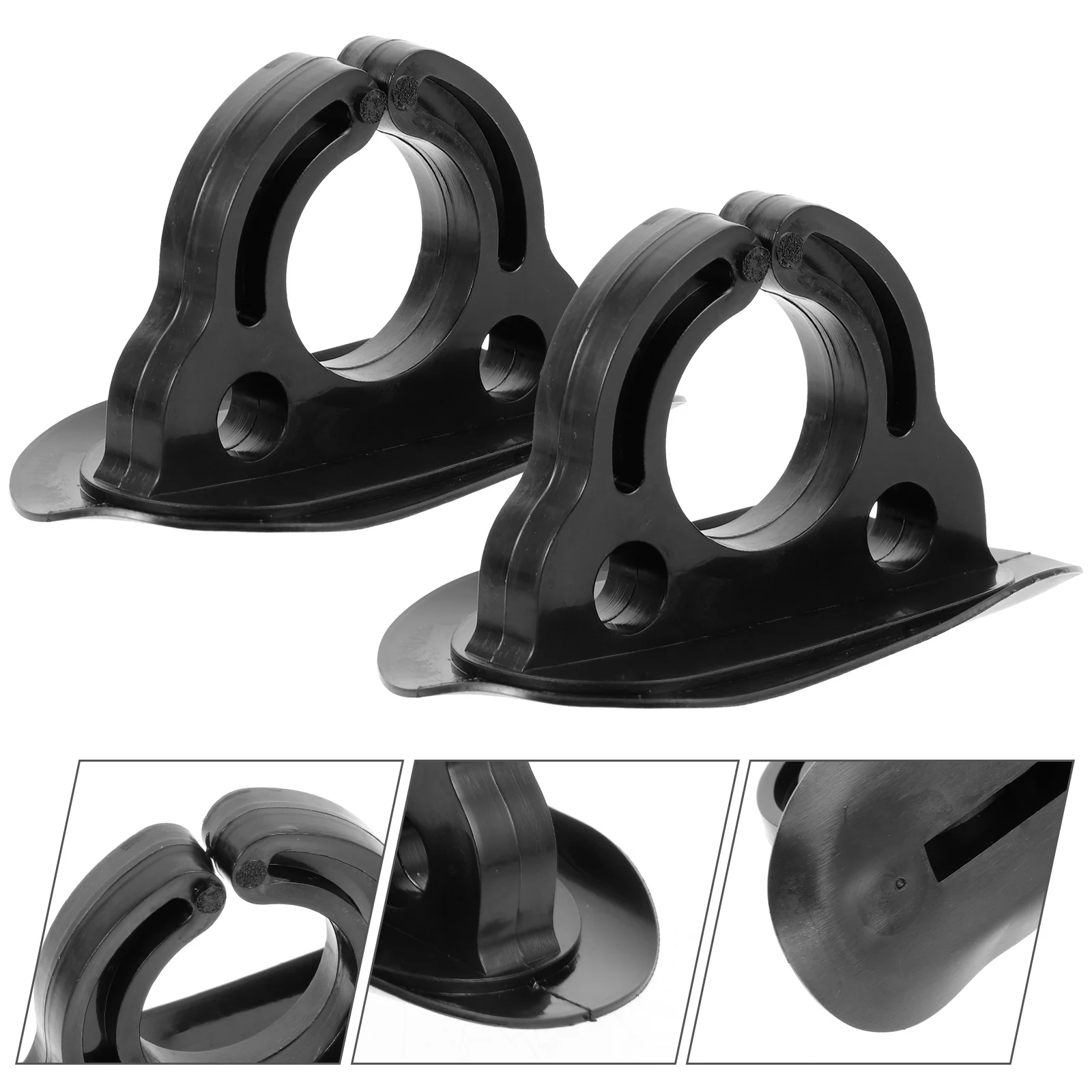 

2 Pcs Paddle Holder Boat Positioning Clamps Small Component Kayak Accessories Clips Pvc Buckle