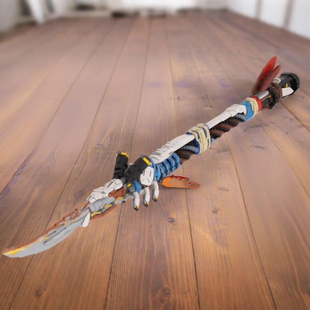 Moc forbiddens west 1:1 escala campeões lança blocos de construção horizontes rollerback monstro tijolos maré ripper brinquedo crianças presente