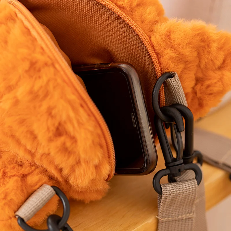 30cm dos desenhos animados raposa de pelúcia crossbody saco kawaii raposas boneca mochila meninas sacos de maquiagem animal boneca moeda bolsa presentes de natal