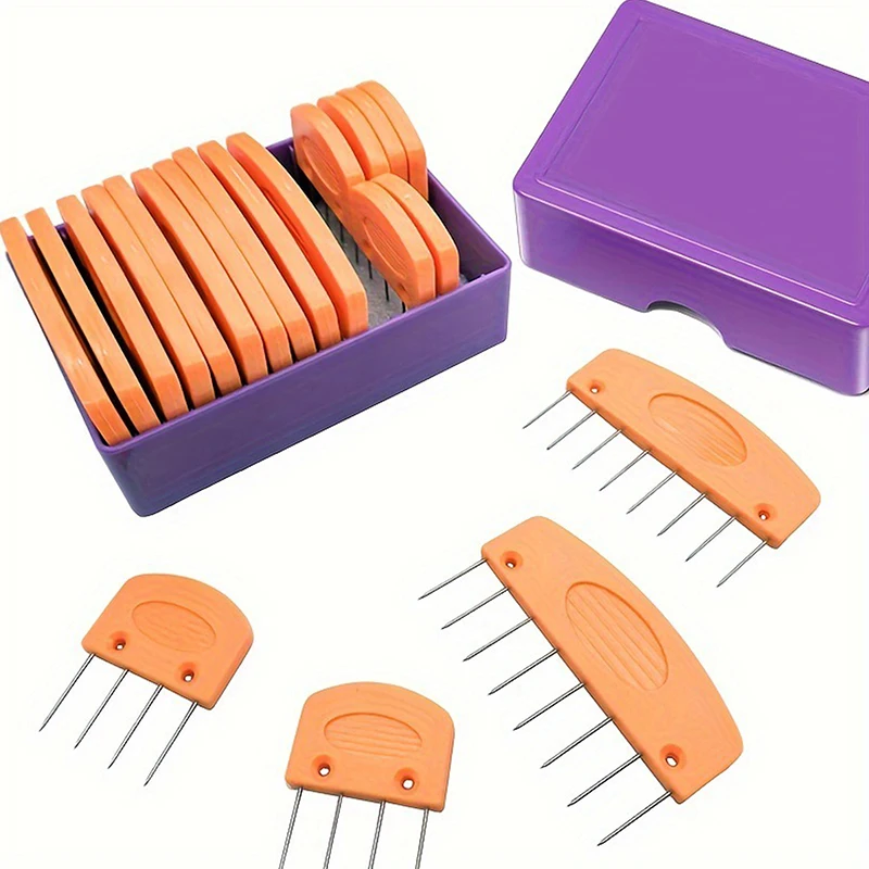 

Knit Blockers Set 20Pcs Stainless Steel Knitting Blocking Combs And Pin With 2 Different Sizes For DIY Knit Crocheting Supplies