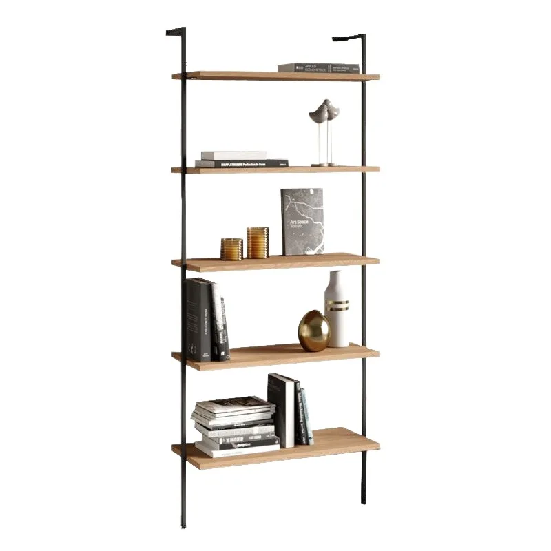 

Nordic wrought iron bookshelf, floor shelf