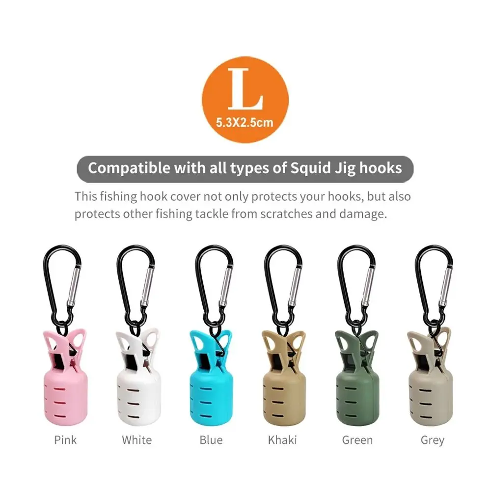 الحبار تهزهز الطعم حامي عدة 6 قطعة Webfoot الأخطبوط Egi السنانير غطاء الحبار مظلة إغراء كاب مع حلقة تسلق صيد السمك