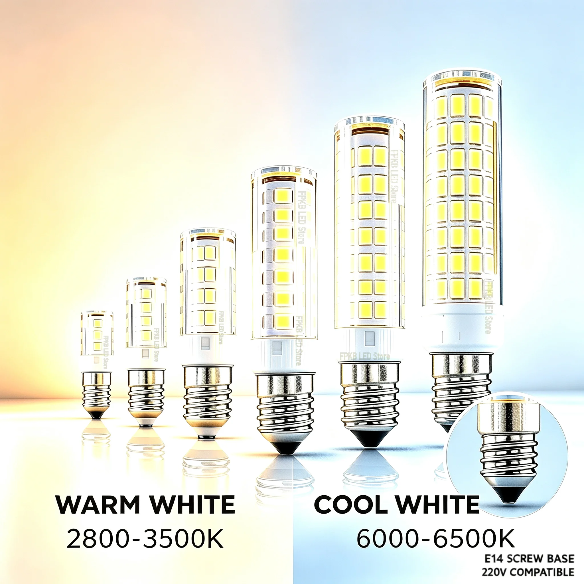18W 15W 12W 9W 7W E14 LED Bulb Lamp 220V-240V Mini Corn Bulb Light 2835SMD 360 Beam Angle Replace Halogen Chandelier Lights