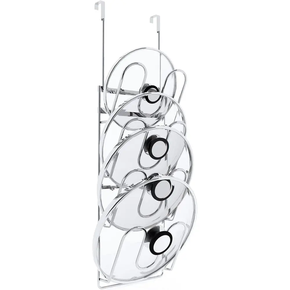 

Pot Lid Organizer, 304 Stainless Steel Door Hanging Pot Lid Rack (2-Layer)