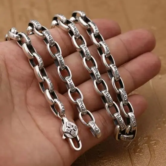 Collar con Colgante Vajra Dorje a Precio de Fábrica, Mantra Budista Tibetano de Seis Sílabas, Joyería Espiritual Étnica Retro para Hombre