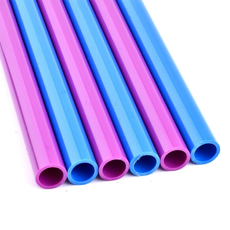 1 adet 20 ~ 50mm Mor/Mavi PVC Boru akvaryum balık tankı Su Borusu Bağlantı Parçaları Bahçe Sulama Sulama Parçaları Dikim Çerçeve DIY