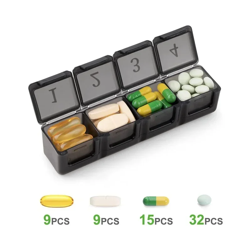 Monthly Pill Cases Travel Medicine Storage Container Drug Dispenser Packing Box 31 Days 32 Slots Pill Box Organizer