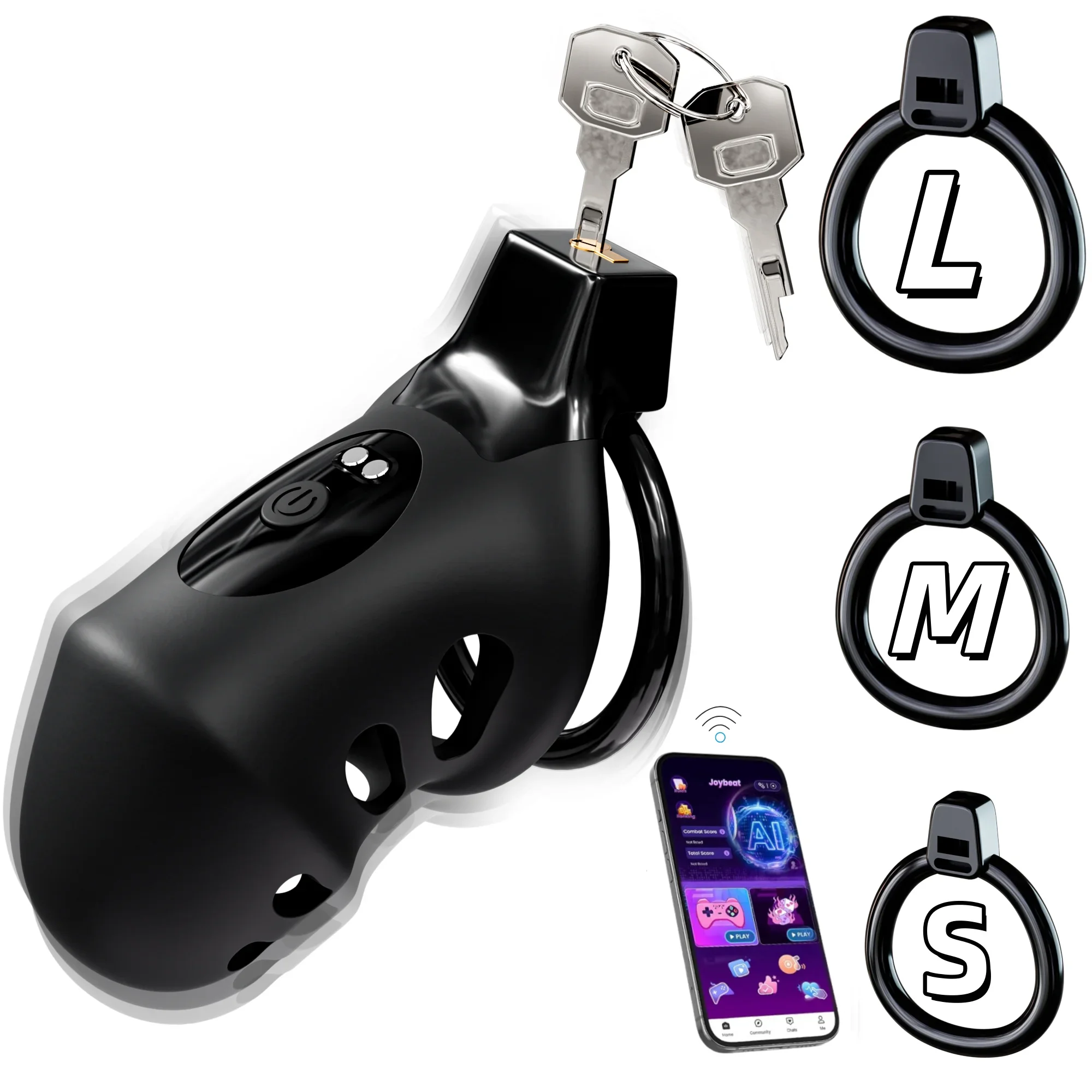 APP Control Vibrating Chastity Cage Cock Cage Devices with 10 Vibrations Penis Bondage Lock BDSM Adult Sex Toys for Men