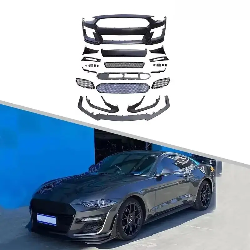 

GT500 Style Front Bumper Lip Grille Body Kit for 2018-2022 Car Accessory Enhances Vehicle Aesthetic