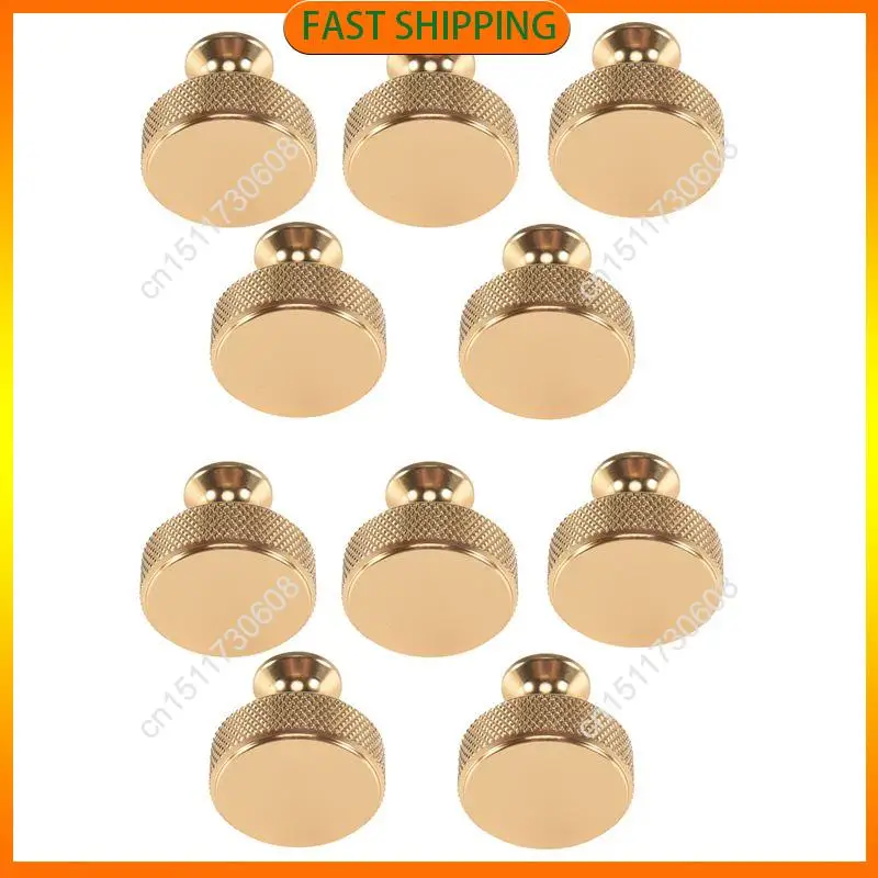 Buy Now 10 Pack 1.2 Inch Brushed Gold Cabinet Knobs Gold Drawer Knobs Round Dresser Knobs