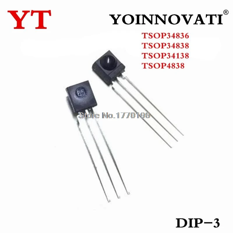 10PCS TSOP34836 TSOP34838 TSOP34138 TSOP4838 DIP-3 remote infrared receiver module