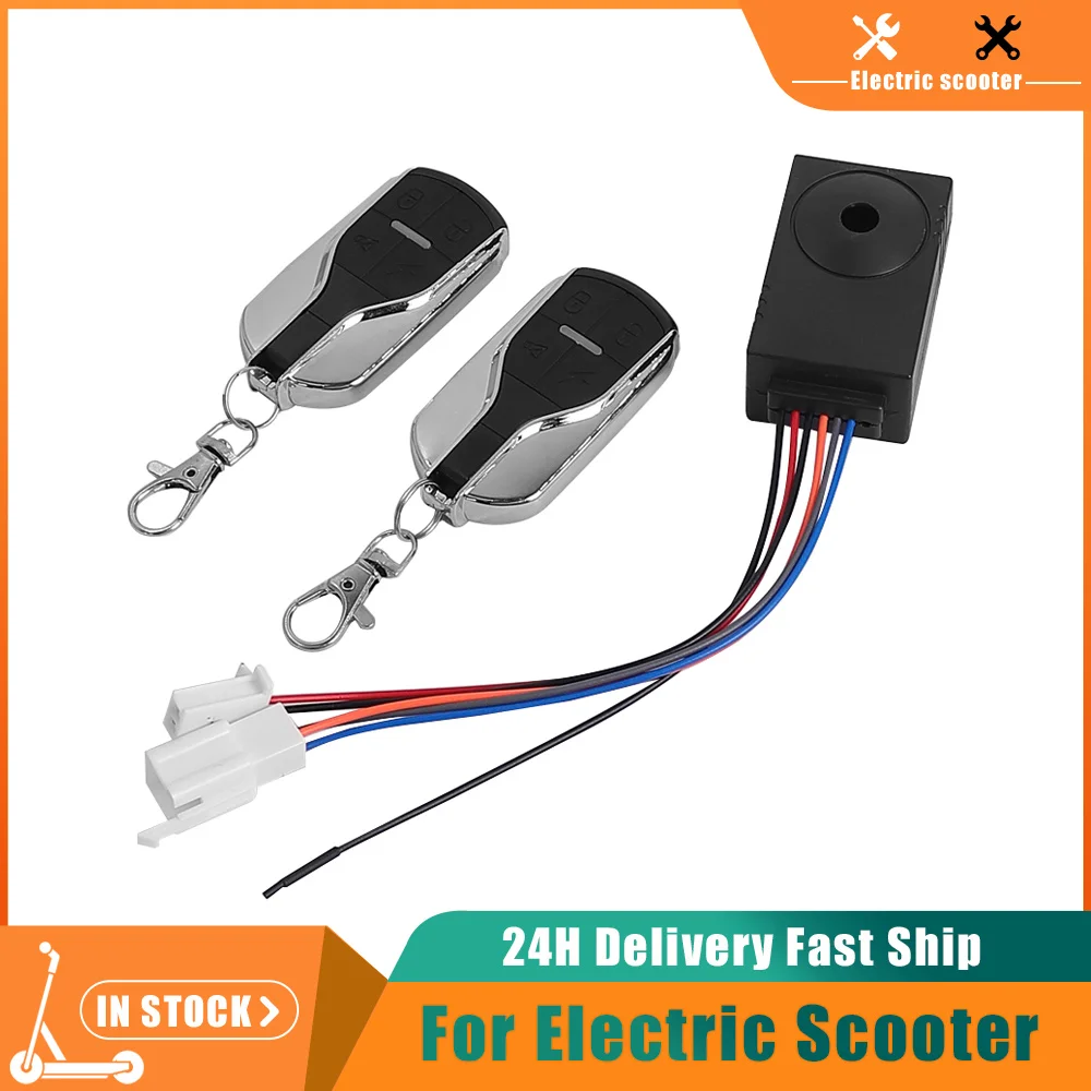 

36-72V Alarm Anti-theft Device Anti Lost for Electric Scooter Bicycle Remote Control Detector Alarm Accessories