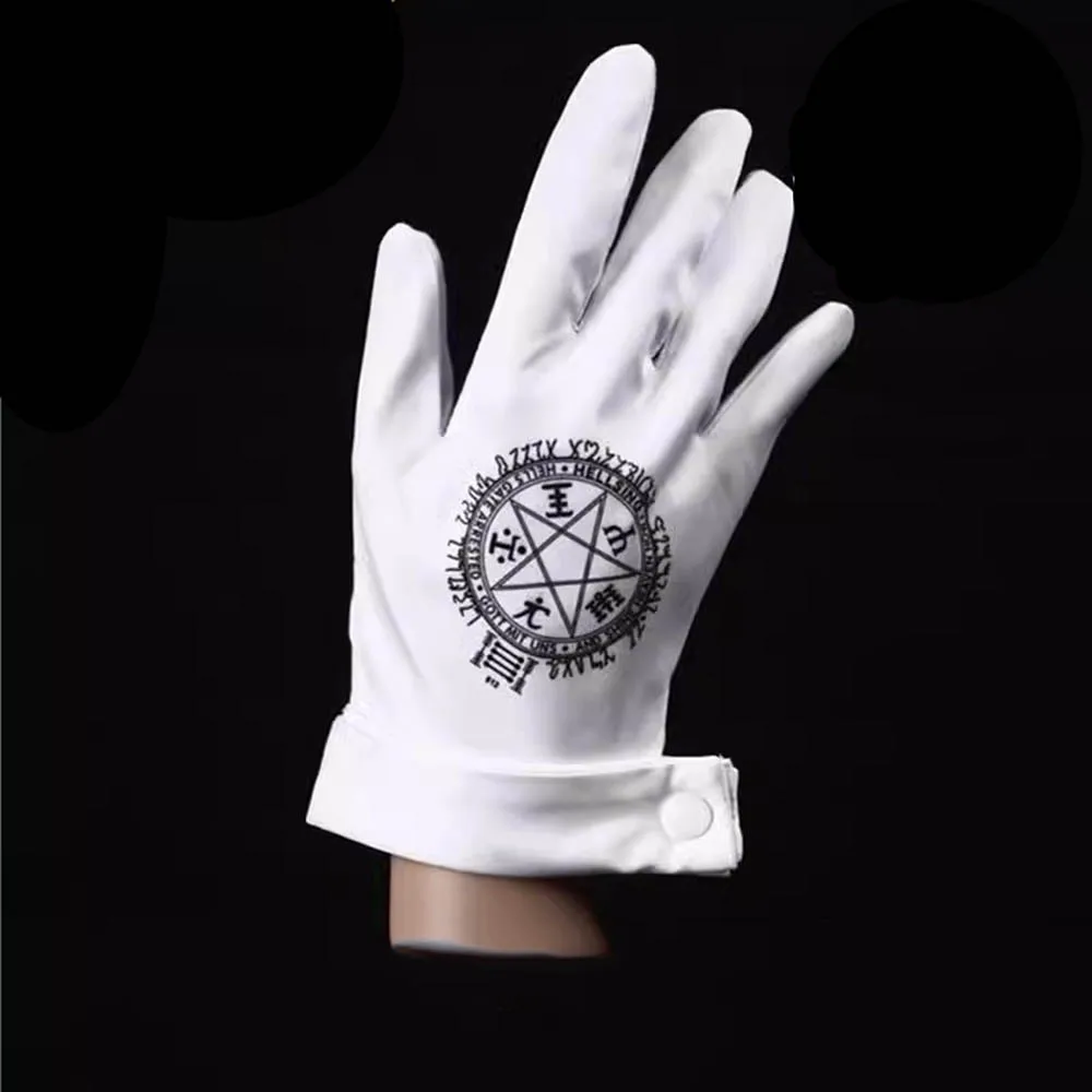 Disfraz de Cosplay de Anime Hellsing Alucard, guantes de pentagrama, traje de Halloween, accesorios y accesorios